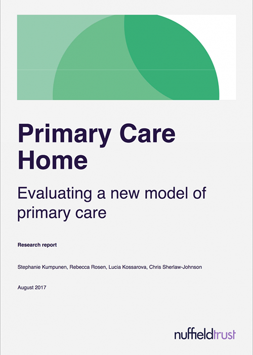 Primary Care Home: Evaluation of the Model